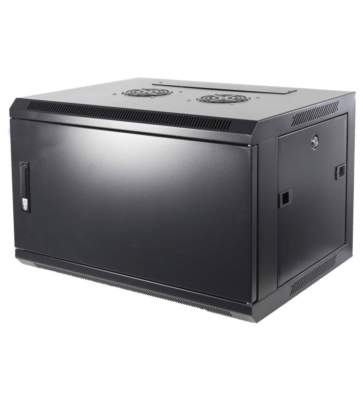 6 HE Serverschrank, Wandgehäuse, mit Metalltür (BxTxH) 600 x 600 x 367mm