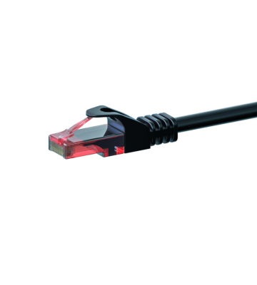 CAT6 Netzwerkkabel, U/UTP, 2 meter, Schwarz, 100% Kupfer