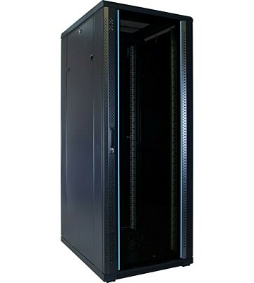 32 HE 19” Serverschrank, mit Glastür (BxTxH) 600 x 800 x 1600mm