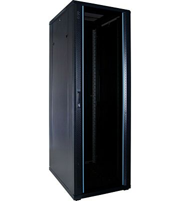 37 HE 19” Serverschrank, mit Glastür (BxTxH) 600 x 800 x 1800mm