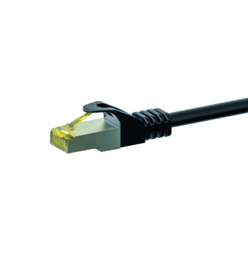 RJ45 Netzwerkkabel S/FTP (PiMF), mit CAT 7 Rohkabel, Schwarz, 2m
