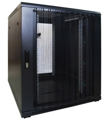 18 HE 19” Serverschrank, mit perforierter Fronttür (BxTxH) 800 x 1000 x 1000 mm