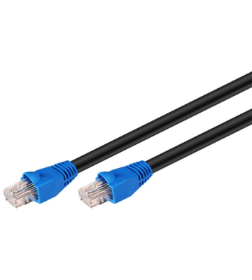 DANICOM CAT6 Kabel für den Aussenbereich UTP – 20 Meter – Schwarz