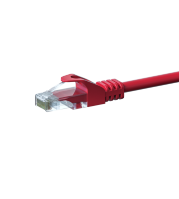 CAT5e Netzwerkkabel, U/UTP, 50 Meter, Rot, 100% Kupfer