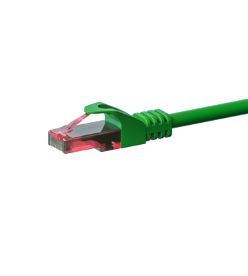 CAT6 Netzwerkkabel, U/UTP, 0,25 Meter, Grün, 100% Kupfer