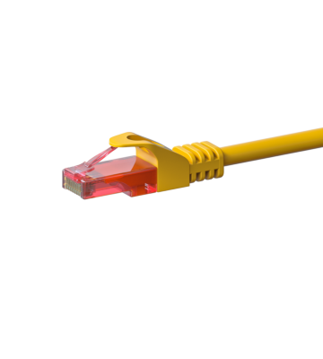CAT6 Netzwerkkabel, U/UTP, 15 meter, Gelb, 100% Kupfer