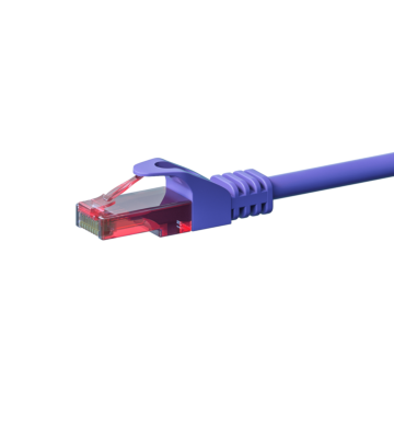 CAT6 Netzwerkkabel, U/UTP, 0,15 Meter, Violet, 100% Kupfer