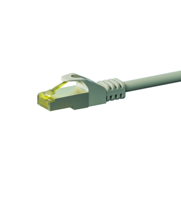 RJ45 Netzwerkkabel S/FTP (PiMF), mit CAT 7 Rohkabel, Grau, 7,50m