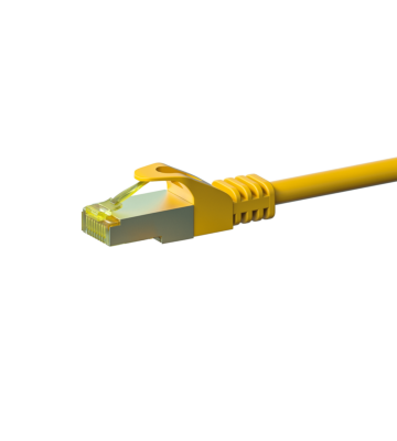 RJ45 Netzwerkkabel S/FTP (PiMF), mit CAT 7 Rohkabel, Gelb, 1,50m