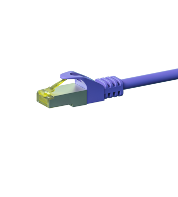 RJ45 Netzwerkkabel S/FTP (PiMF), mit CAT 7 Rohkabel, Violett, 15m