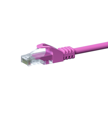 CAT 5e Netzwerkkabel U/UTP – 7,50 Meter - Rosa - CCA