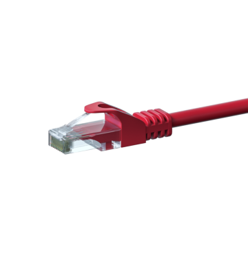 CAT 6 Netzwerkkabel U/UTP - 0,25 Meter - Rot - CCA