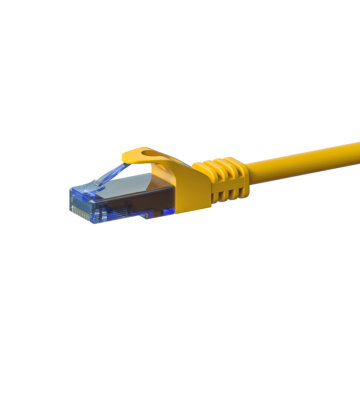 CAT6a Netzwerkkabel 100% Kupfer - U/UTP - 0,25 Meter - Gelb
