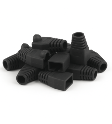 DANICOM RJ45 Kabeltülle Schwarz Groß - 10 Stück