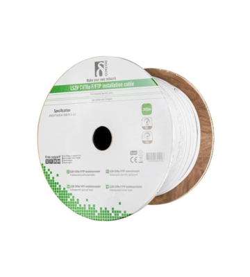 Alfaco Cat6a F/FTP-Kabel auf Rolle starrleiter 305 m grau LSZH – (Eca)