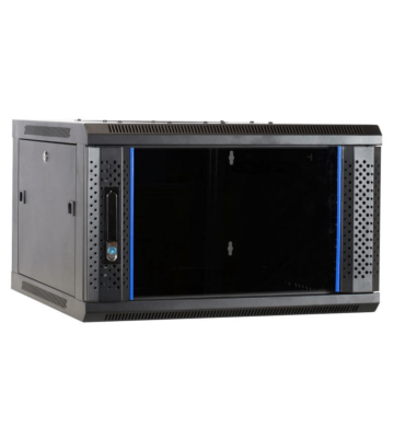 4 HE Serverschrank, Wandgehäuse, mit Glastür (BxTxH) 600 x 600 x 280mm 
