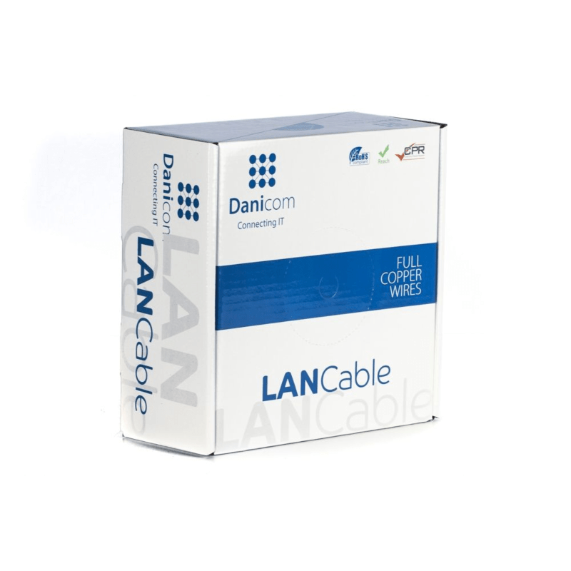 DANICOM CAT6A FTP 100m Außenkabel Starrleiter - PE (Fca)