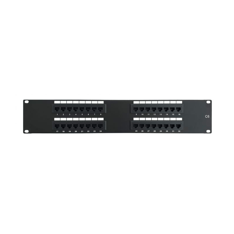 Patchpanel 19" CAT6 UTP - 32 ports - 2U
