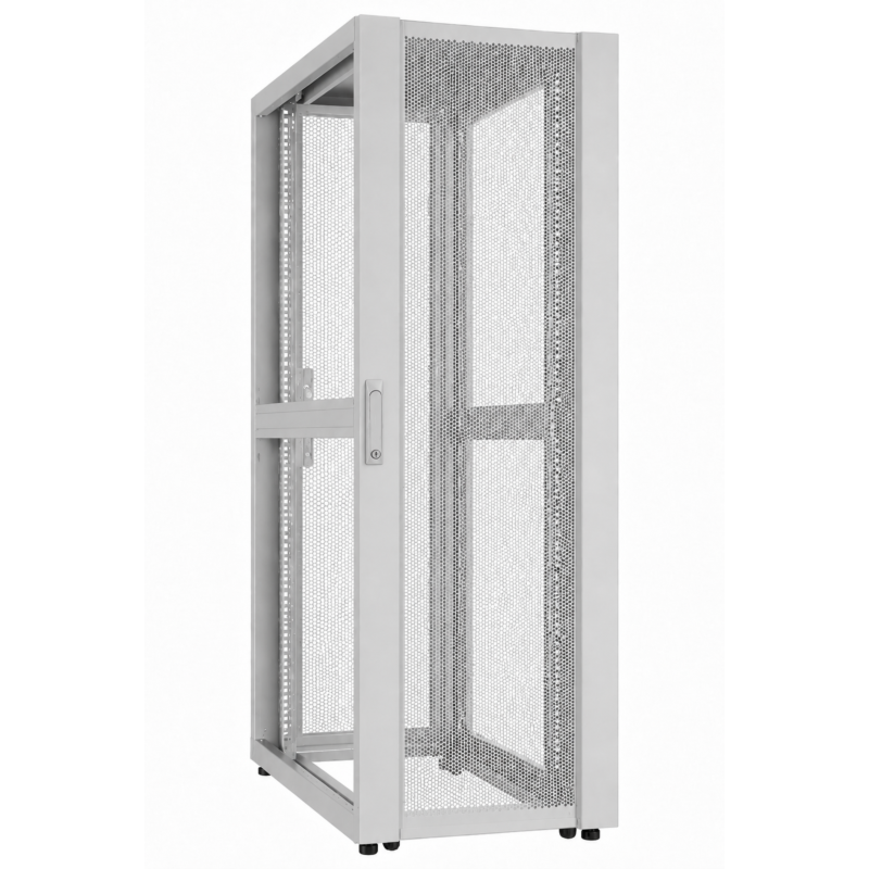42 HE 19” Datacenter Serverschrank, mit perforierter Fronttür (BxTxH) 800 x 1000 x 2000mm Grau
