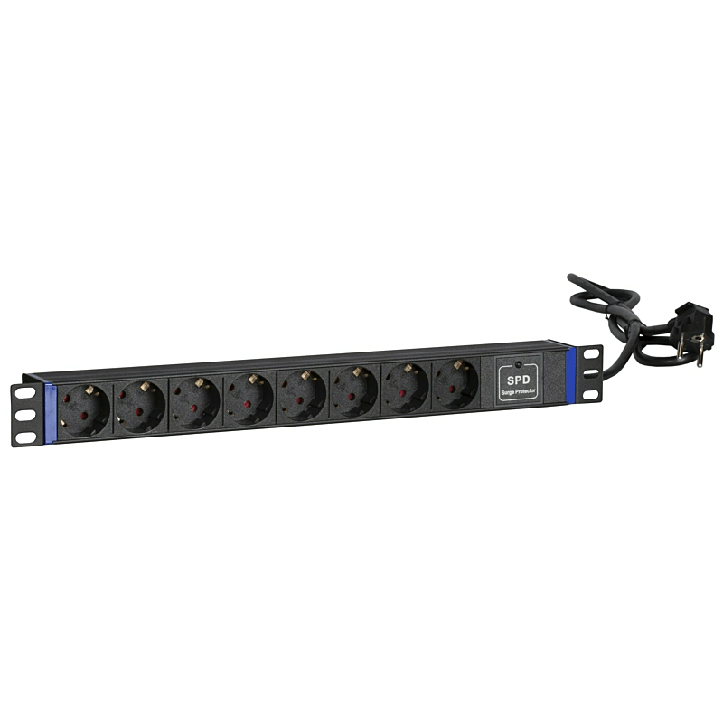 19” Steckdosenleiste - 8-fach - Surge Protection Device