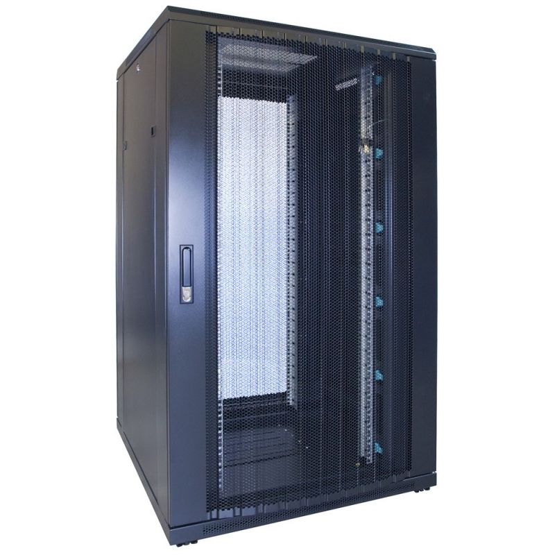 27 HE 19” Serverschrank, mit perforierter Fronttür (BxTxH) 800 x 800 x 1400mm