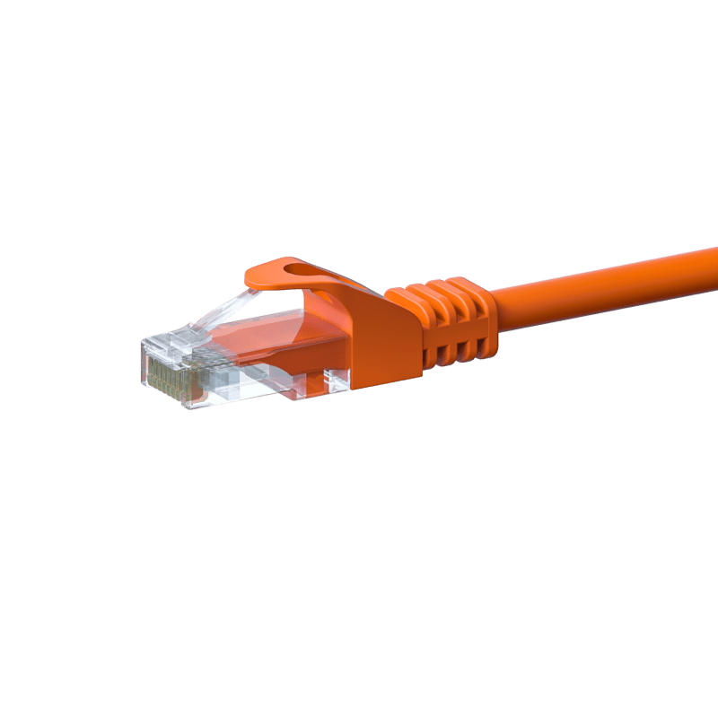 CAT5e Netzwerkkabel, U/UTP, 0,25 Meter, Orange, 100% Kupfer