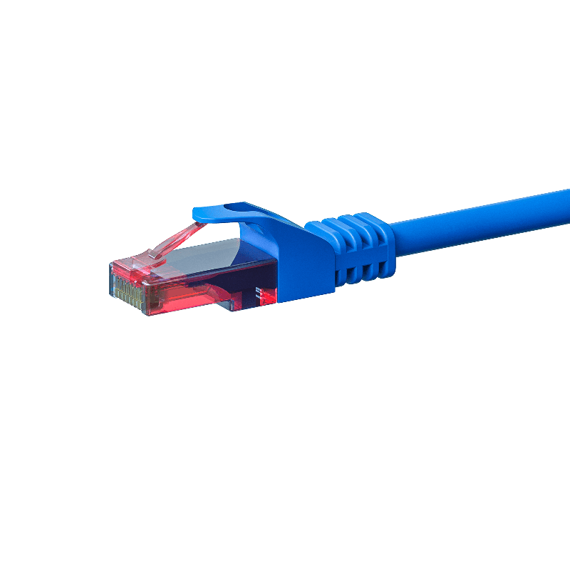 CAT6 Netzwerkkabel, U/UTP, 0.50 meter, Blau, 100% Kupfer