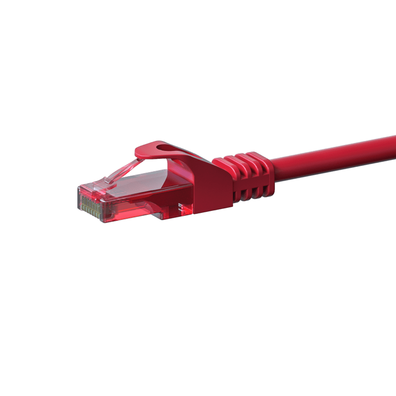 CAT6 Netzwerkkabel, U/UTP, 50 Meter, Rot, 100% Kupfer