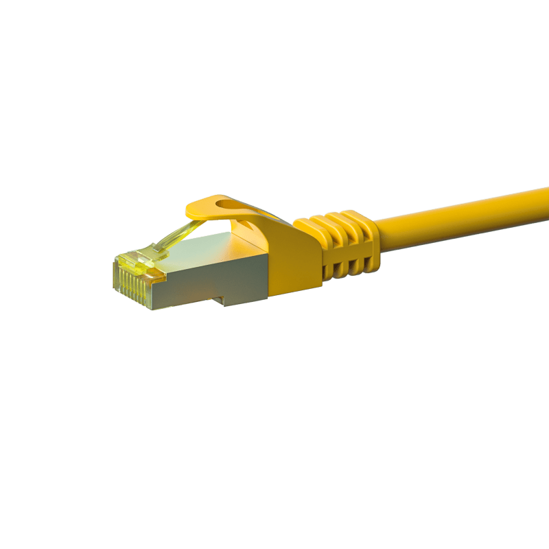 RJ45 Netzwerkkabel S/FTP (PiMF), mit CAT 7 Rohkabel, Gelb, 50m