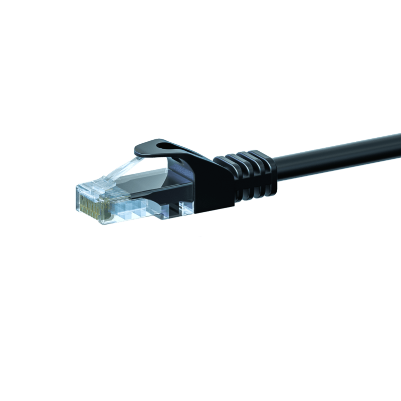 CAT 5e Netzwerkkabel U/UTP – 1 Meter - Schwarz - CCA