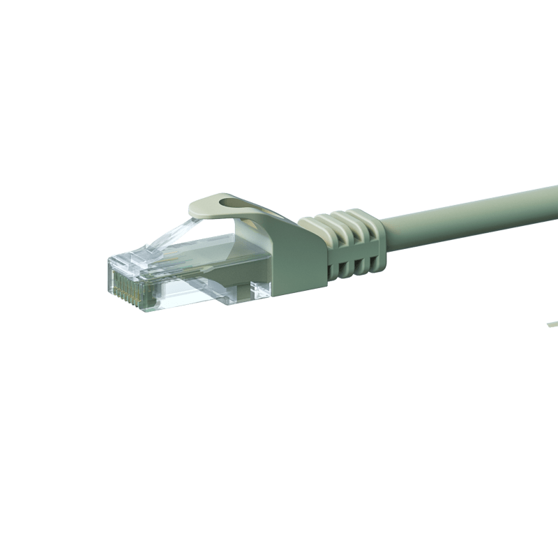 CAT 6 Netzwerkkabel U/UTP - 0,25 Meter - Grau - CCA