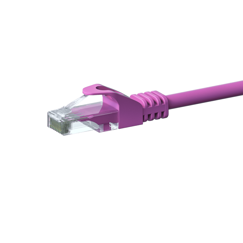 CAT 6 Netzwerkkabel U/UTP - 0,25 Meter - Rosa - CCA
