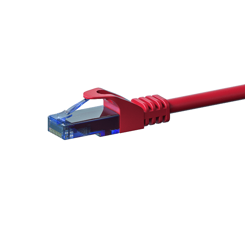 CAT6a Netzwerkkabel 100% Kupfer - U/UTP - 15 Meter - Rot