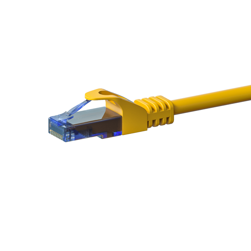 CAT6a Netzwerkkabel 100% Kupfer - U/UTP - 0,15 Meter - Gelb