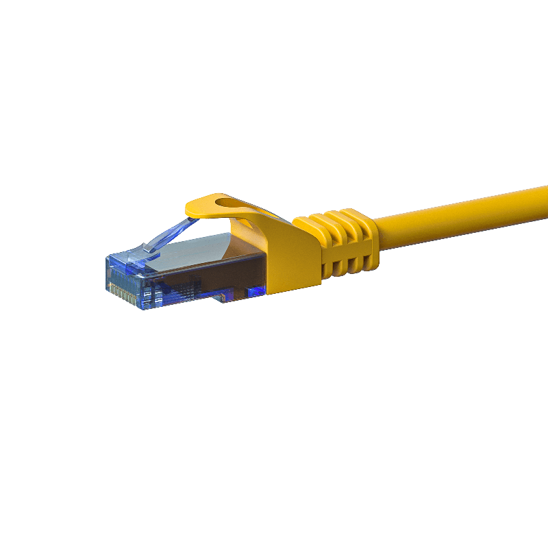 CAT6a Netzwerkkabel 100% Kupfer - U/UTP - 1 Meter - Gelb