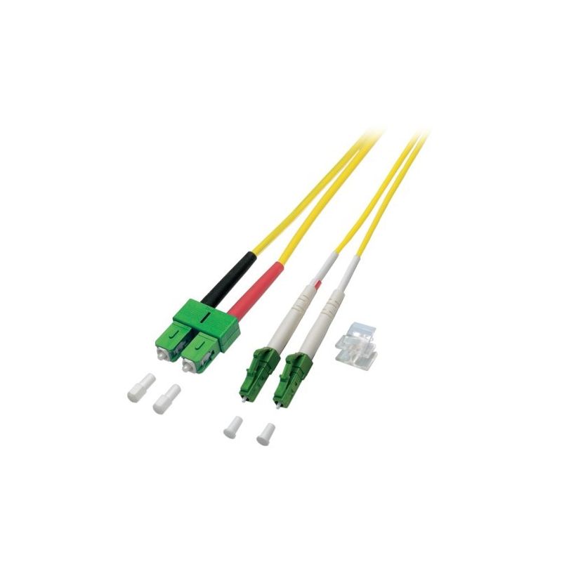 OS2 duplex Glasfaserkabel LC/APC-SC/APC 1m