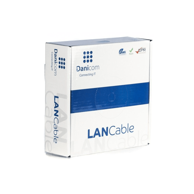 CAT6 Netzwerkkabel, S/FTP, AWG 27/7 (Flexibel), 100 Meter, Grau, CCA