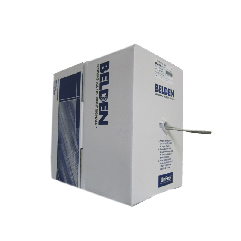 CAT 5e Belden Kabel - 4x2xAWG 24/1 - Starrleiter - 100% Kupfer - U/UTP - 305 Meter - Grau
