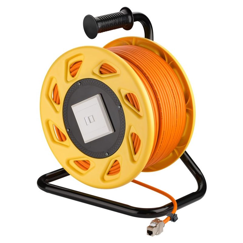 CAT7 S/FTP Kabeltrommel mit CAT6a Keystone Connector - RJ45 - 50 Meter